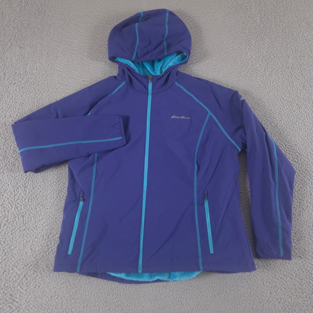 Eddie Bauer Jacket Womens 2XL Purple Free Dry Plush Lined Full Zip Active Hoodie